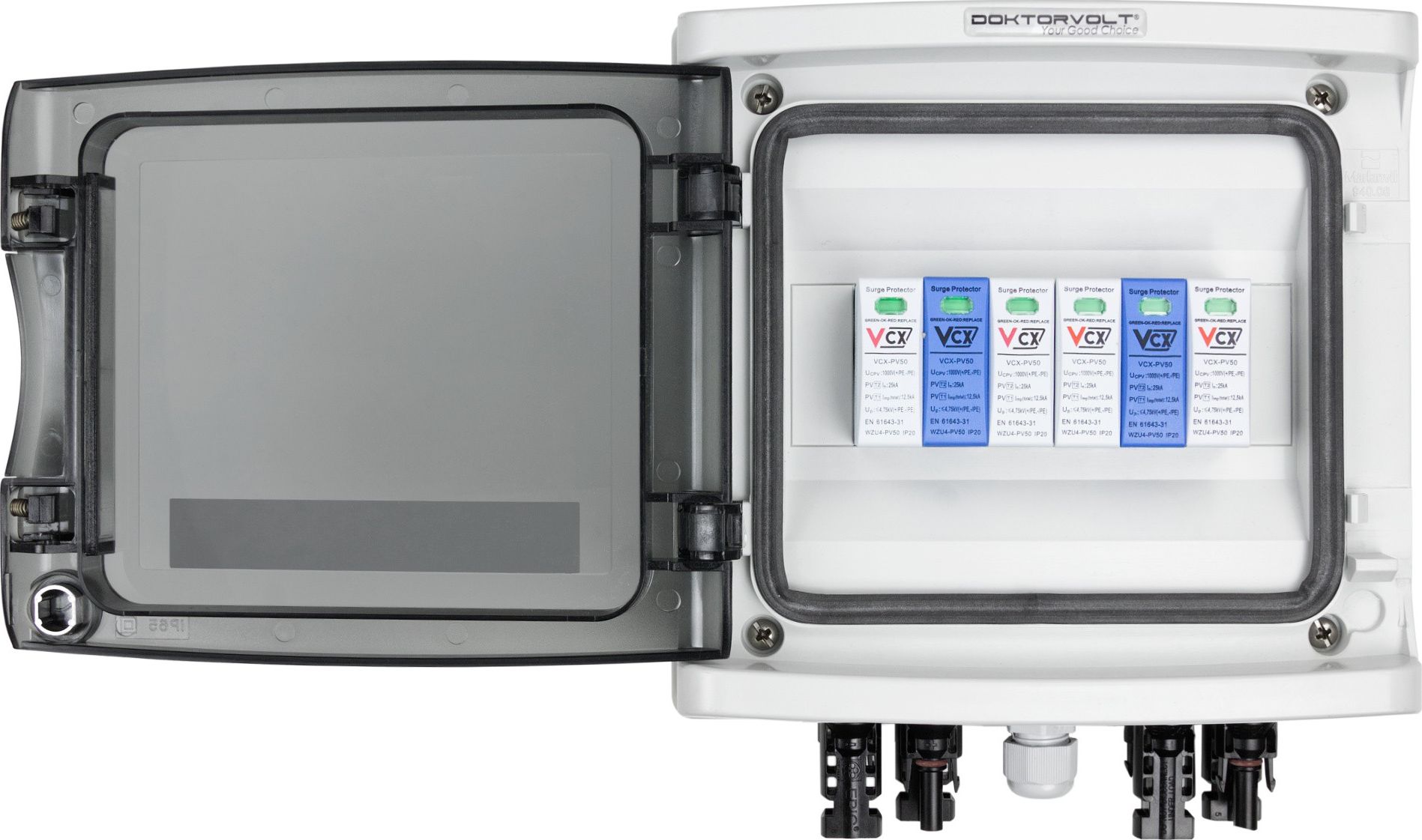 Doktorvolt Rozdzielnica PV Fotowoltaiczna Solarna 2-Stringowa DC 1000V T1 T2 VCX Doktorvolt 4487