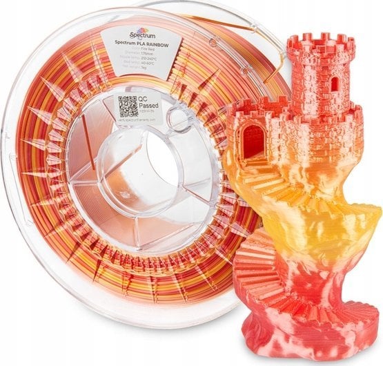 Spectrum Nawój drukarski (filament) PLA SILK RAINBOW 1.75mm FIRE RED 1kg
