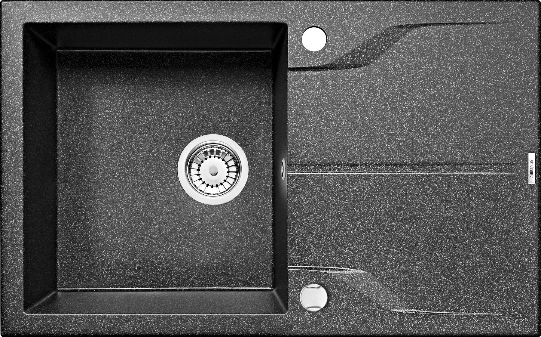 Zlewozmywak Deante 1-komorowy Andante z ociekaczem 49 x 78cm grafitowy (ZQN_2113)