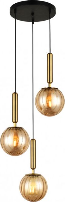 Lampa wisząca Italux Nowoczesna lampa wisząca LED Ready do jadalni Italux Ravena PND-2324-3A BRO+AMB