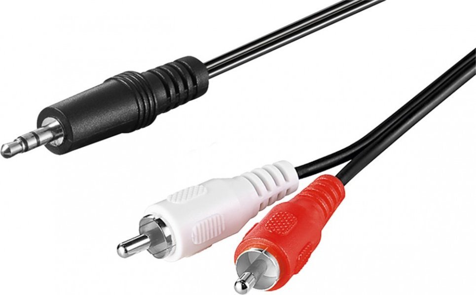 Kabel Goobay Jack 2.5mm - RCA (Cinch) x2 1m czarny (51648)