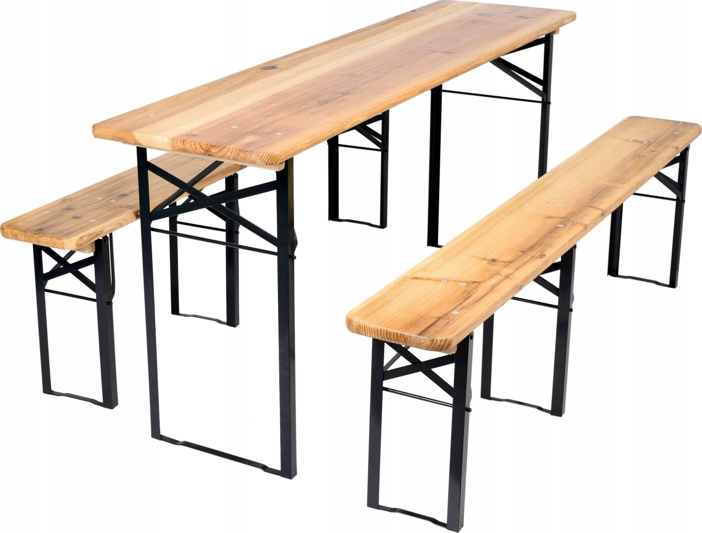 TM Meble ogrodowe drewniane składane zestaw piwny 180cm