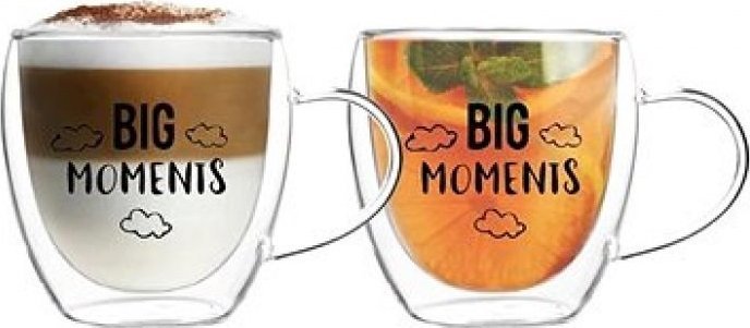 Szklanki termiczne 250ml z uchem Big Moments - 2szt