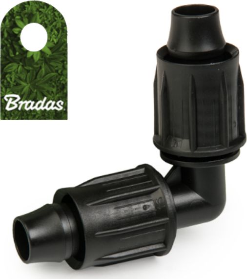 Bradas Kolanko QJ do rur PE 16mm zasilających montażowych linii kroplującej Bradas 2692