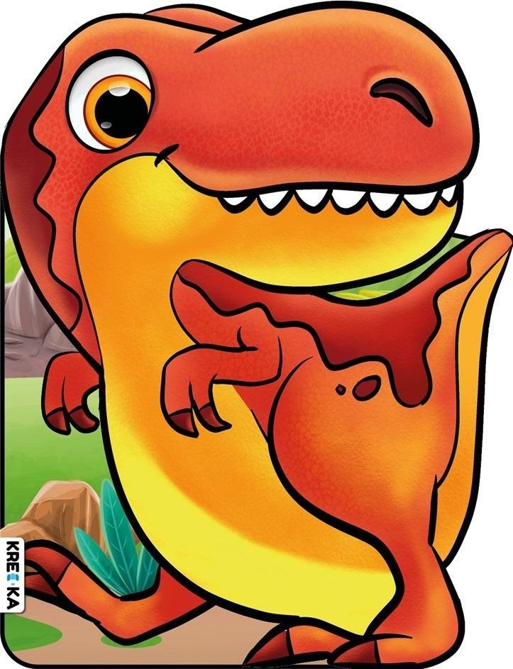 Books And Fun Książeczka Wykrojnik Tyranozaur