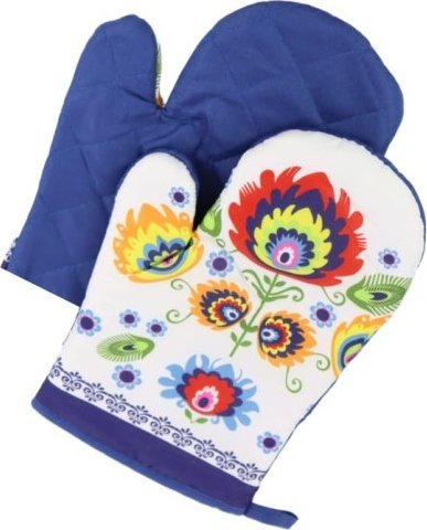 Euromat Rękawice kuchenne z magnesem izolacyjne niebieskie 2 sztuki