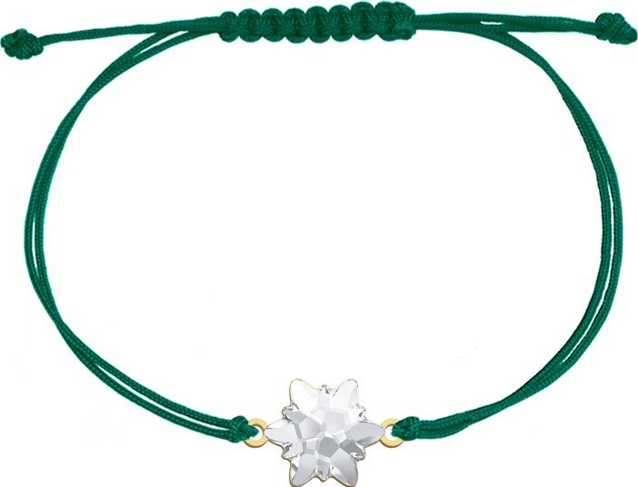 MEJK Jewellery Bransoletka Pozłacana Płatek Śniegu Kryształowy Boże Narodzenie