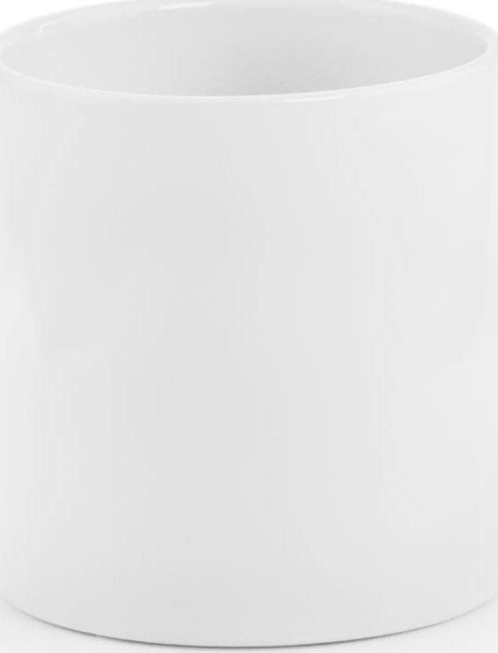 Polnix Ceramiczna osłonka na doniczkę biała walec 16 cm