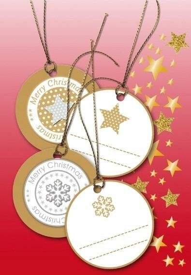 Herma HERMA Weihnachtsgeschenkanhänger 3D Gold 4 Stück