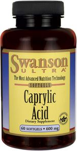 Swanson Kwas Kaprylowy 600mg 60 kaps.