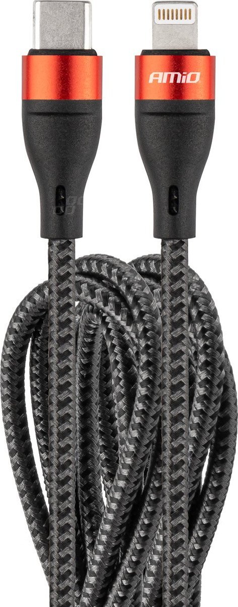 Kabel USB AMiO USB-C - Lightning 2 m Czarny (AMI-02931)