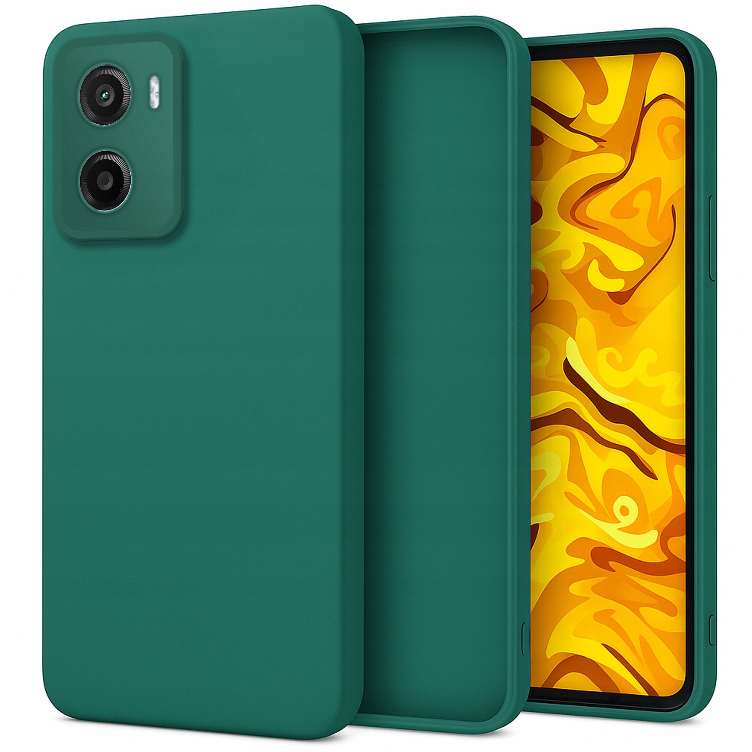 Etui Do Motorola Moto E15 / G05 (Ciemnozielone, Matowe, Silikonowe, Plecki)