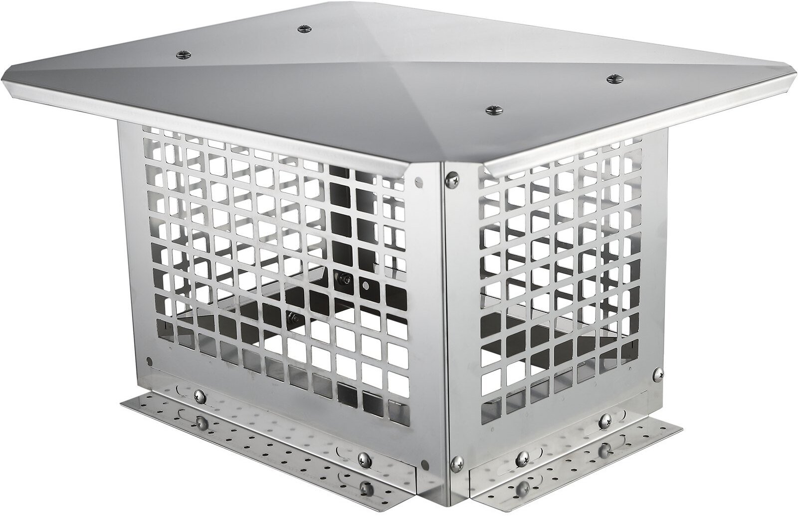 Osłona komina 47x38 cm - stal nierdzewna 304 - łatwy montaż stabilna