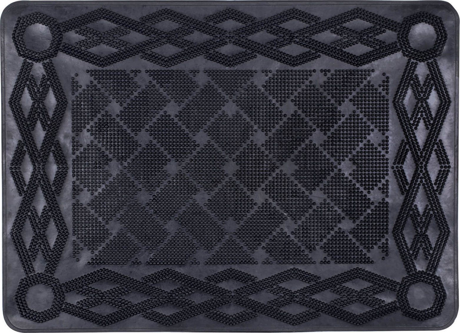 Direct Home and Garden Wycieraczka gumowa prostokątna zigzak 57 x 42 cm