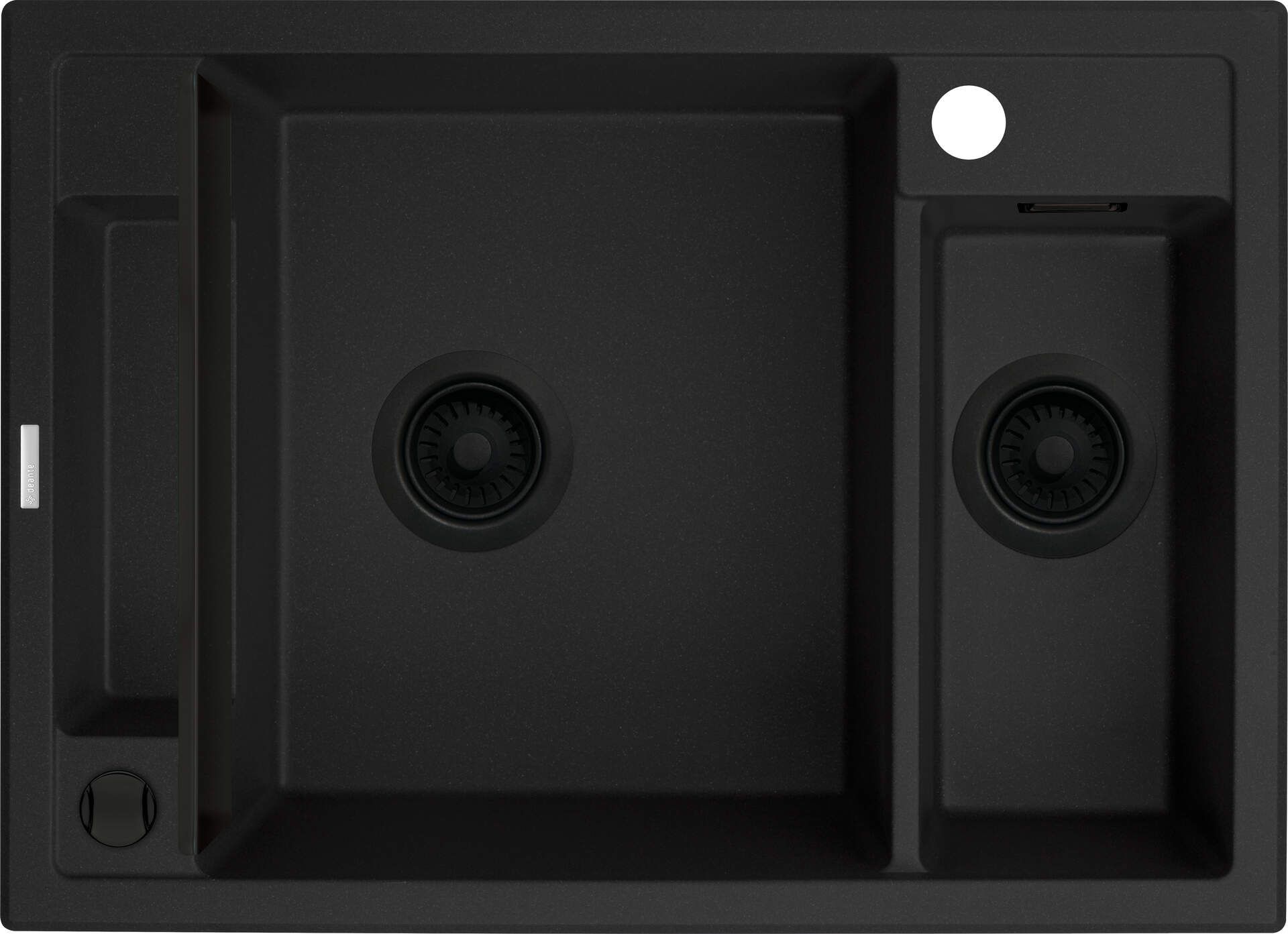 Zlewozmywak Deante MAGNETIC - granitowy magnetyczny 1.5-komorowy Czarny (ZRM N503)