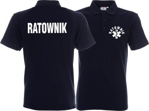 LPP - Promostars Koszulka Polo męska RATOWNIK granatowa