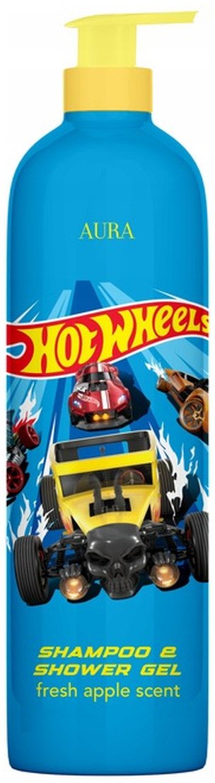 Aura Hot Wheels Szampon i żel pod prysznic Fresh Apple 1000ml