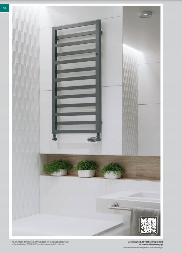 Grzejnik łazienkowy Instal-Projekt Grzejnik POPPY 50/130 kolor C31 podł dol.