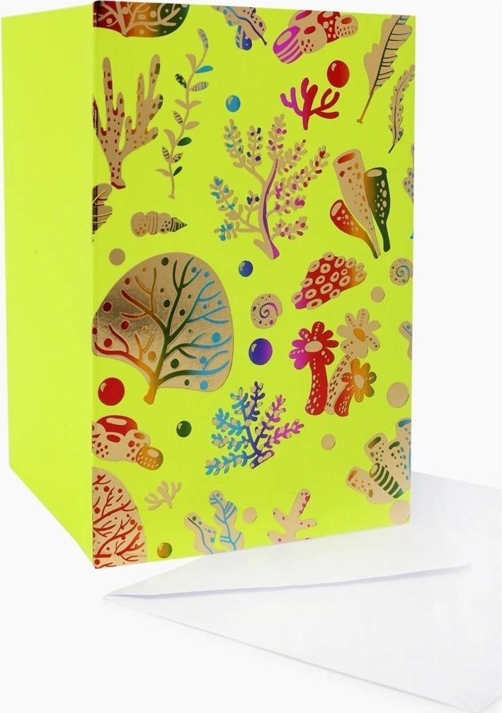 Fresh Karnet B6 YG-20-109 złocony Koralowce żółty