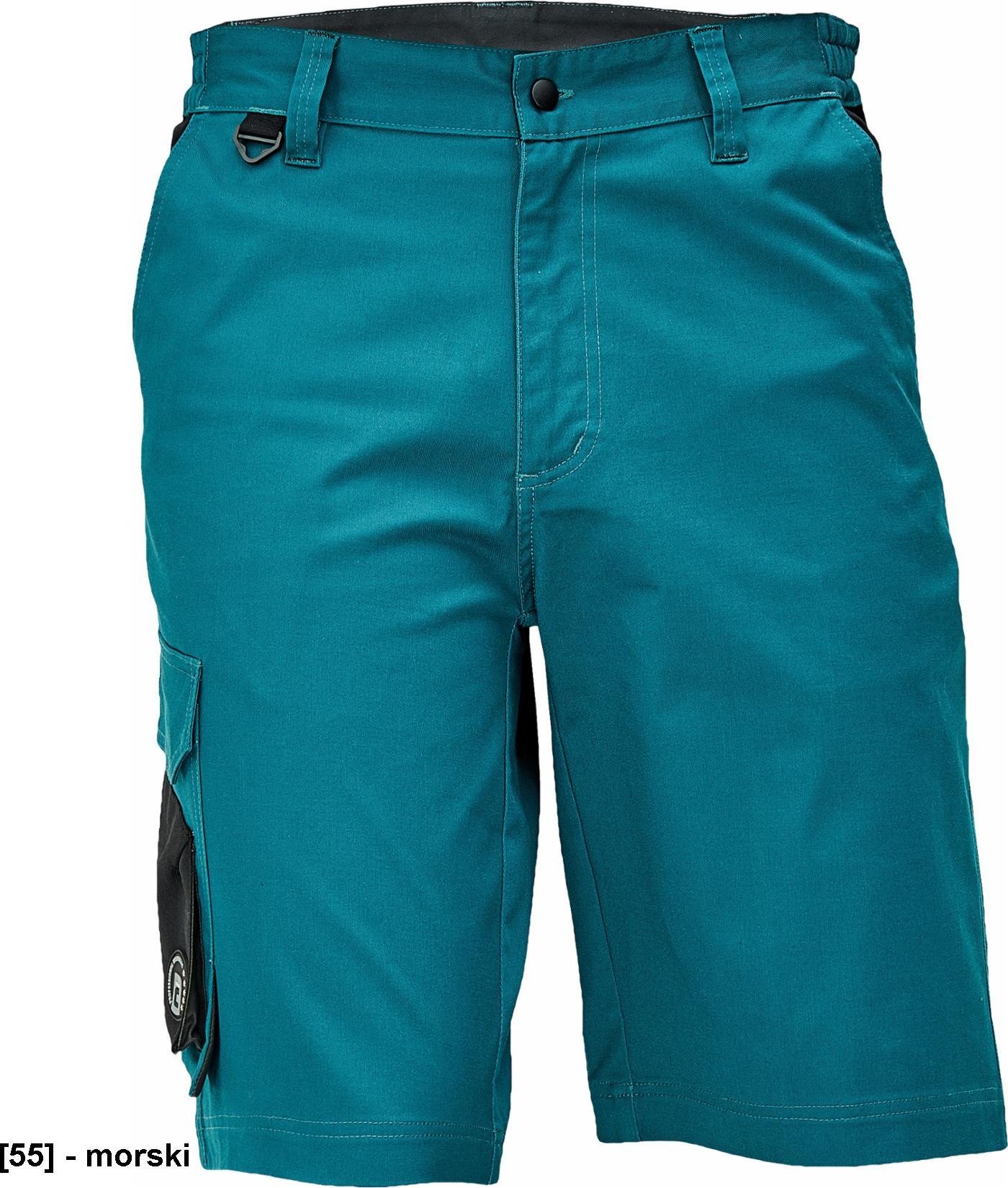 CERVA CREMORNE szorty - męskie szorty robocze, wytrzymała tkanina bawełnianiana, 60% bawełna, 40% poliester. 230 g/m2 - morski 50