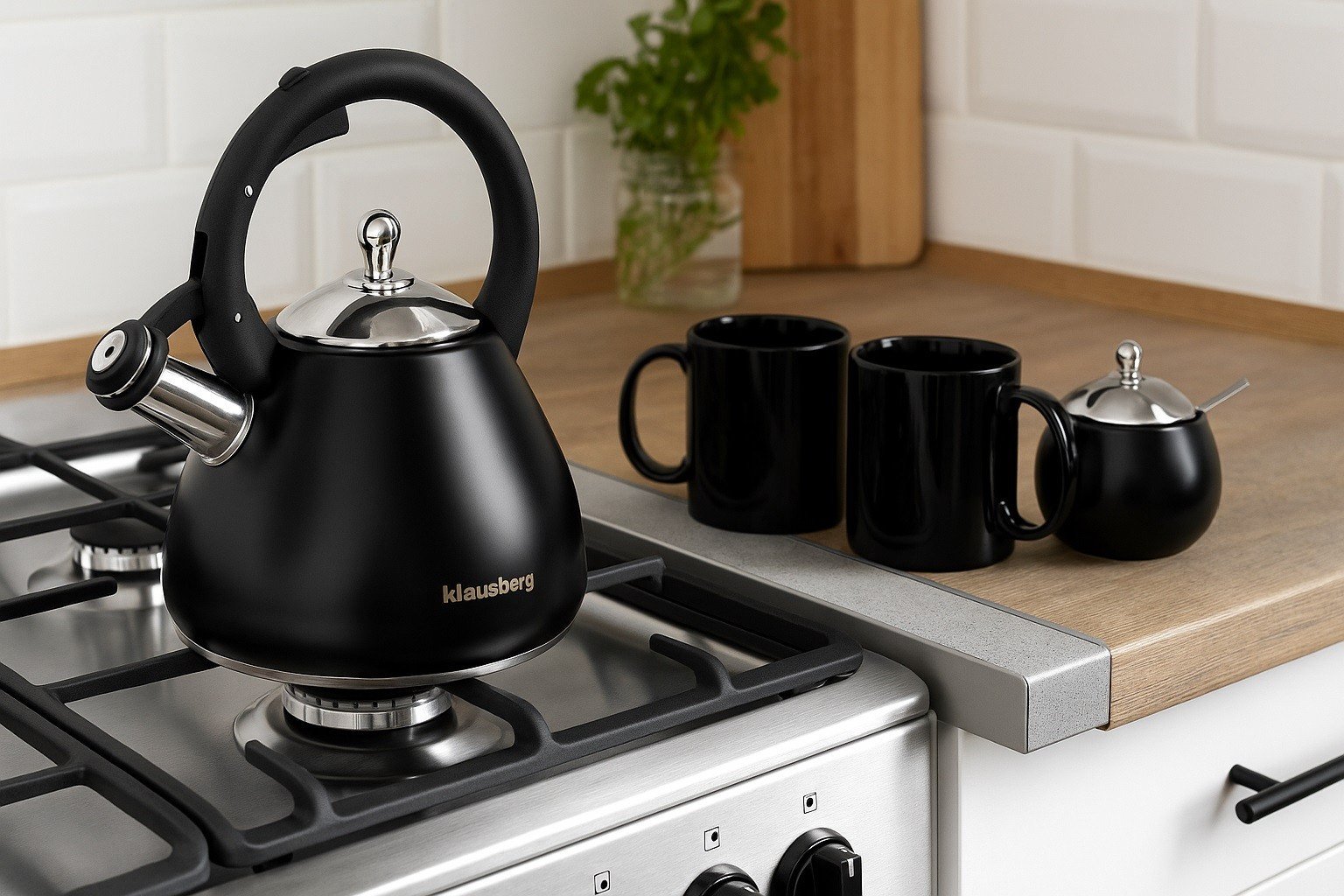 Czajnik z gwizdkiem 2,8L czarny KB7918