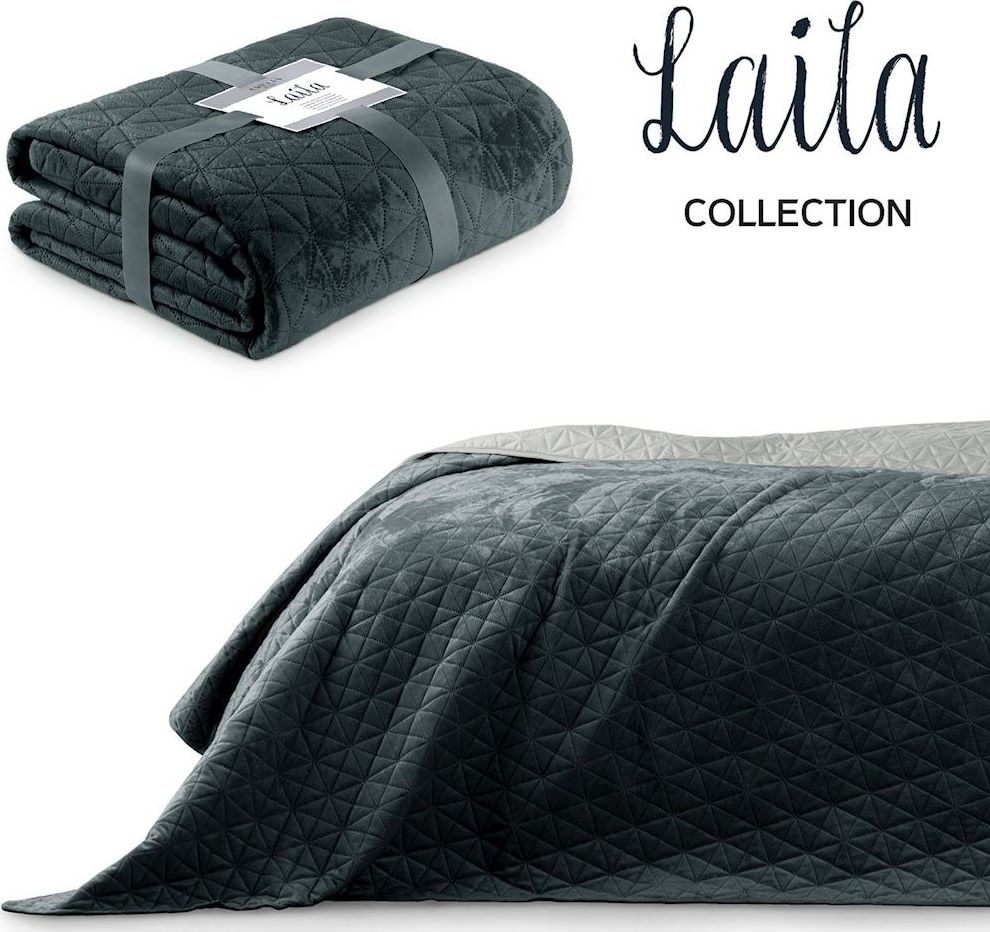 AmeliaHome BEDS AH LAILA GRAPHITE+SILVER 170x270