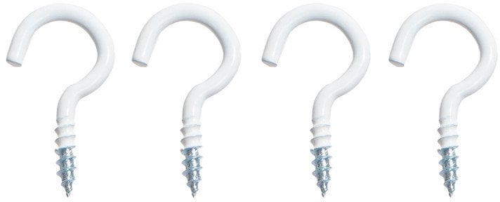 BENDED HOOK 30X2,6X11X6 WHITE/ 4PCS