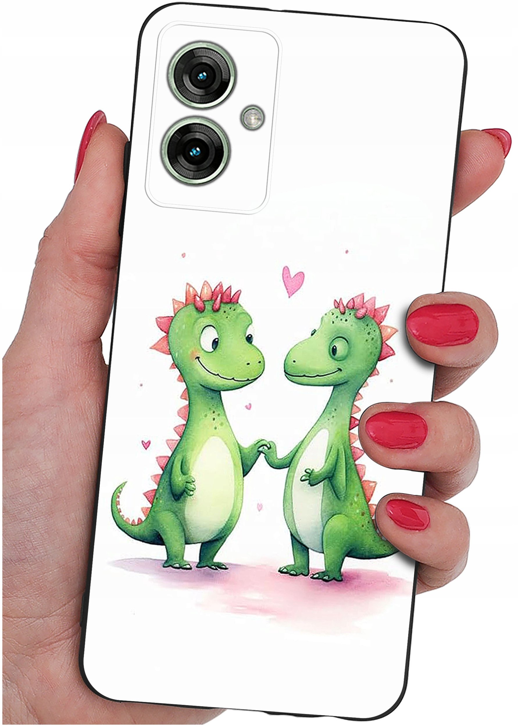 krainaGSM Etui do Motorola Moto G55 5G wzory | SILIKONOWE MATT CASE + SZKŁO 9H