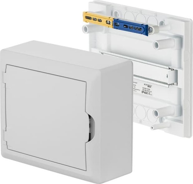 Elektro-Plast Rozdzielnica modułowa 1x8 n/t ECONOMIC BOX RN 1/8 drzwi białe (N+PE) IP40 2502-00