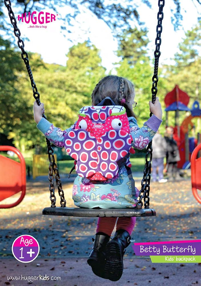 Hugger Plecaczek dla dziewczynki Hugger, Little Monster, wiek 1-4 lat, wzór Betty the Butterfly
