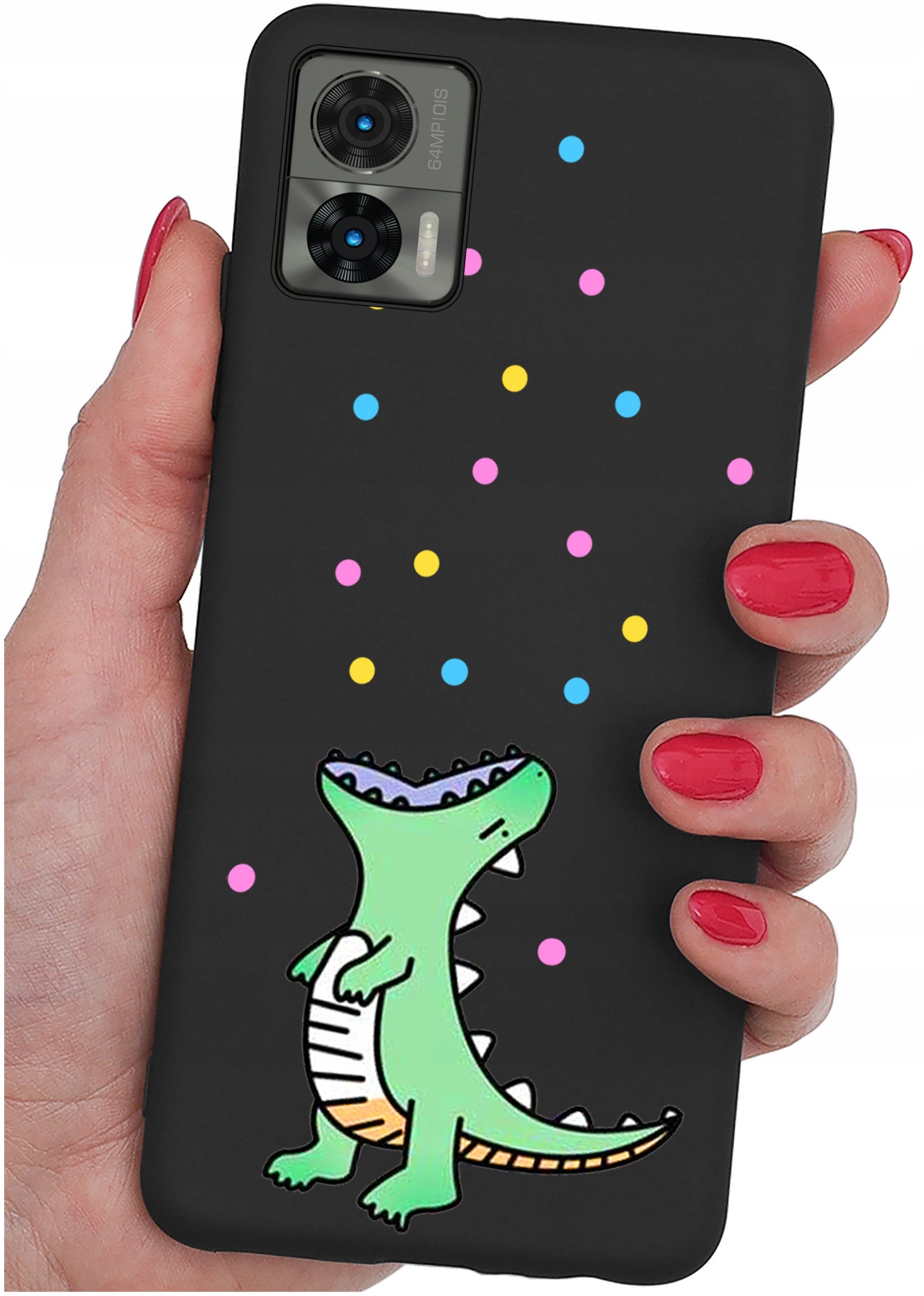 Etui do Motorola Moto Edge 30 Neo WZORY |SILIKONOWE MATT CASE + SZKŁO 9H