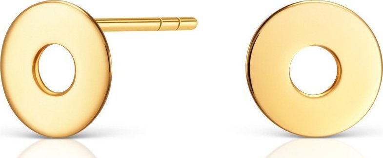 Irbis srebrne pozłacane kolczyki kółka na sztyfcie Uniwersalny