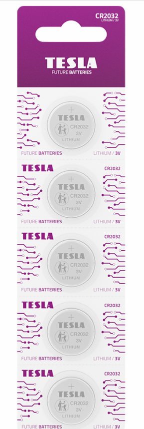 Hedo BATERIA LITOWA TESLA CR2032 B5 3.0V Li/Mn02 5 SZTUK