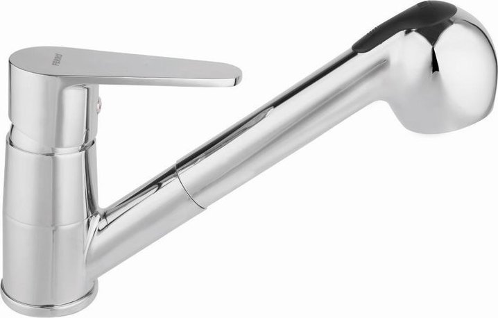 Bateria kuchenna Ferro Bateria zlewozmywakowa Algeo stojąca z wyciąganym natryskiem, chrom