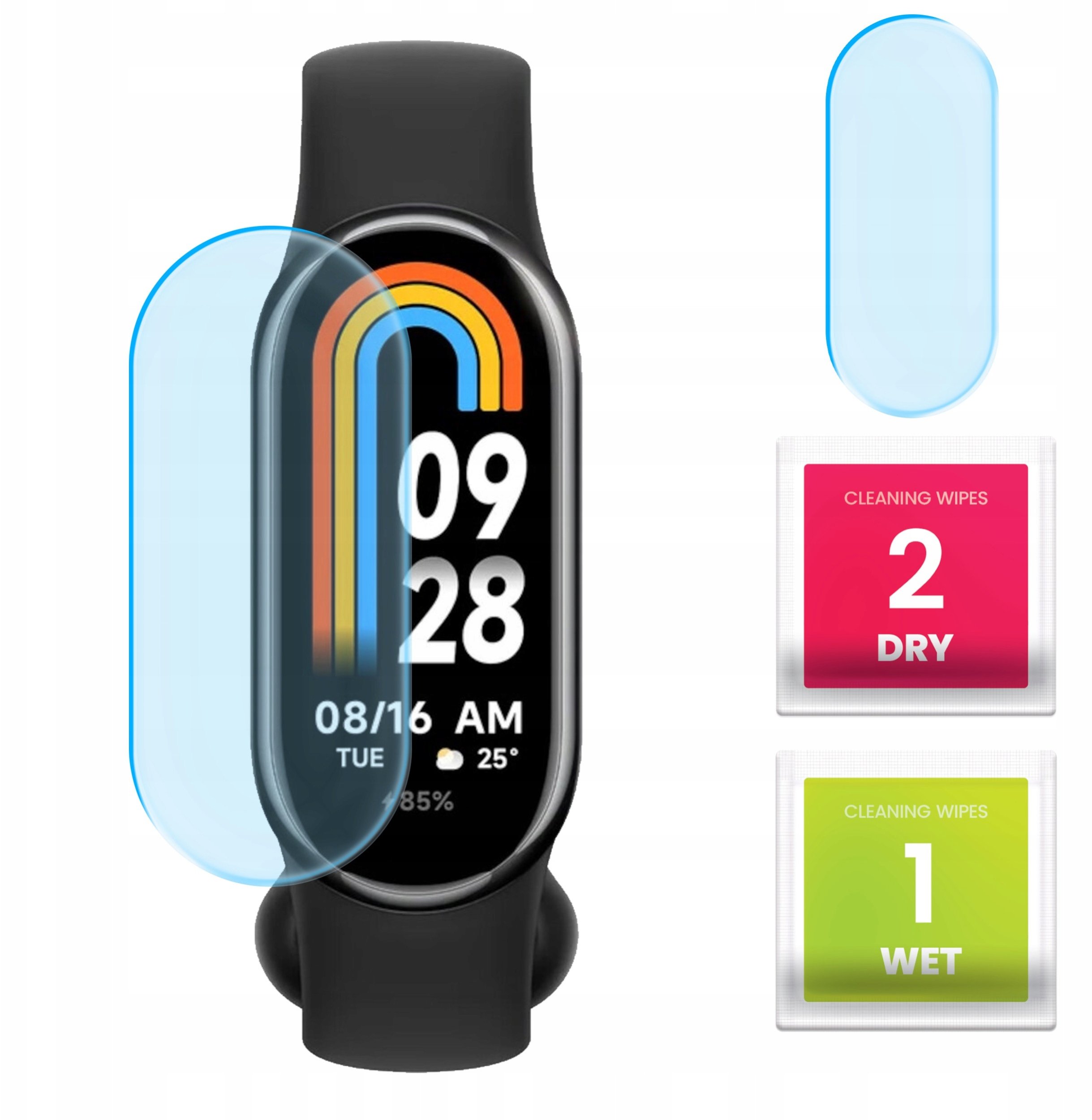 Szkło Hybrydowe do Mi Smart Band 8 (Szkiełko, Ochronne, Odporne, Szybka)