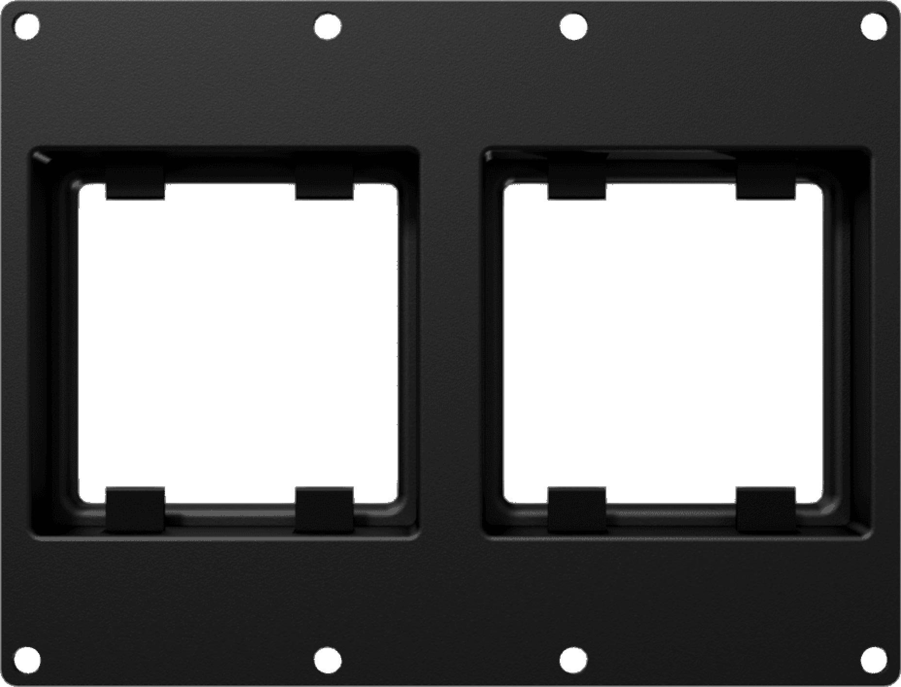 Caymon CAYMON CASY303/B Ramka montażowa CASY z dwoma otworami 45x45 mm, 3-modułowa, czarna
