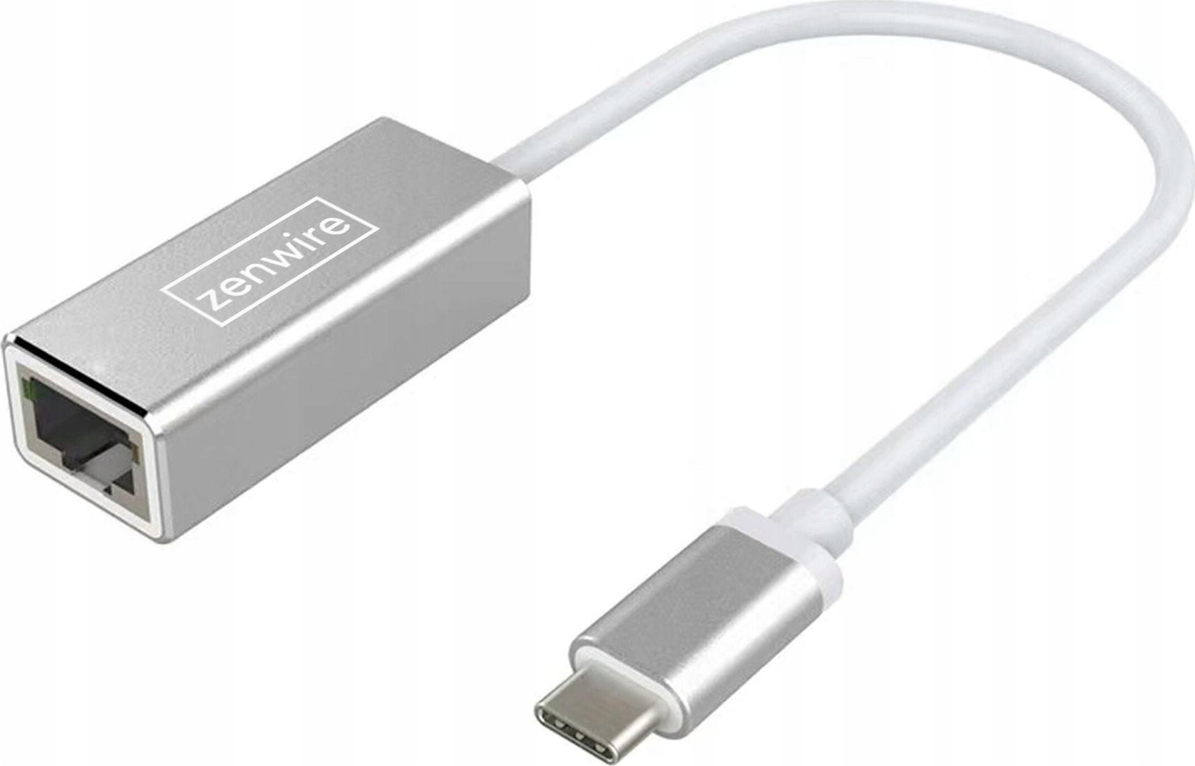 Adapter USB Zenwire USB-C - RJ45 Srebrny
