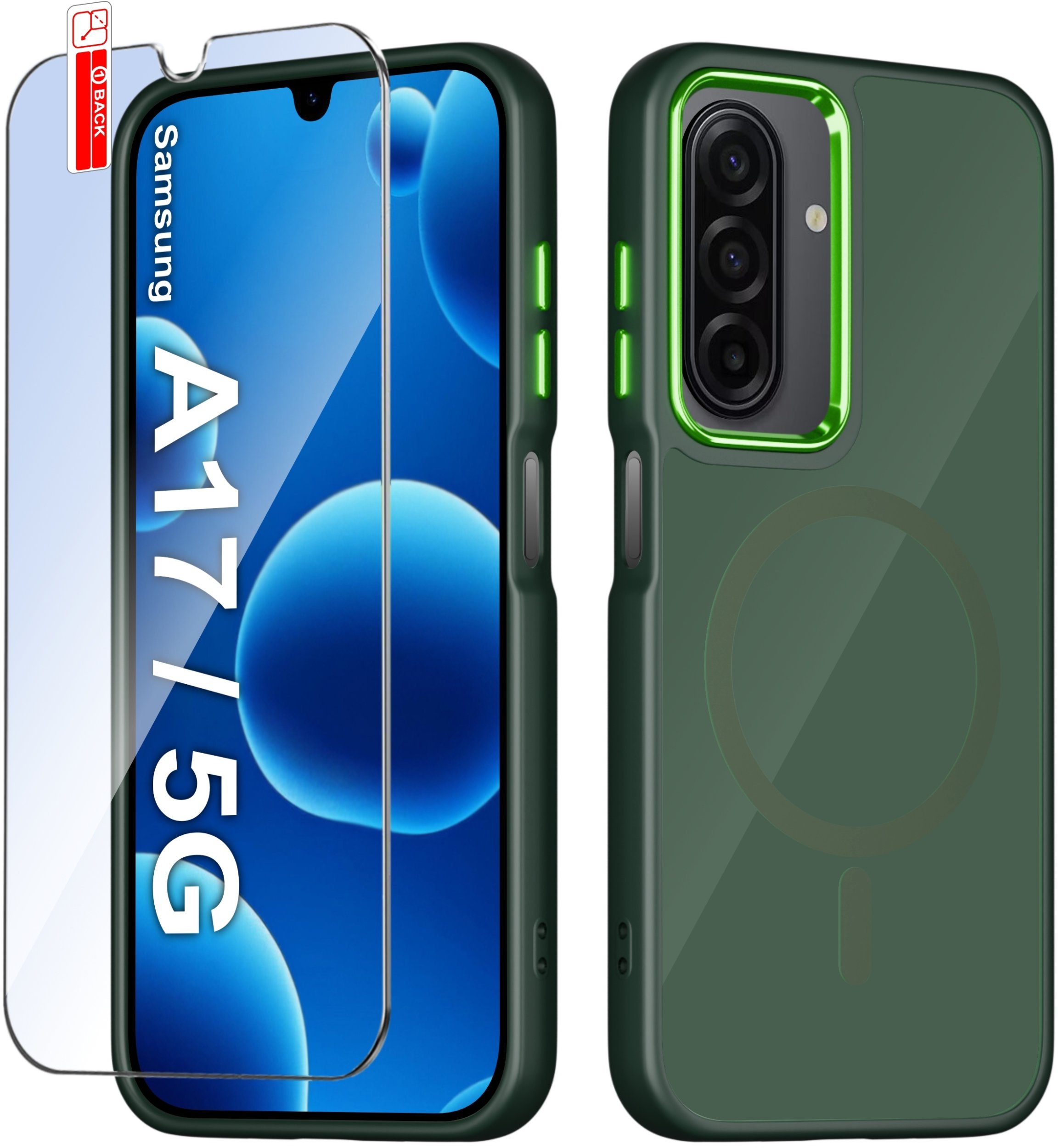 Etui do Samsung A17 5G CASE do MagSafe MATOWE Magnetyczne PREMIUM + Szkło