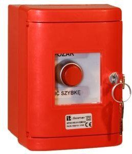 Spamel PRZYCISK SP22 PPOŻ.IP55 czerwony (SP22-WC-11/OBC)