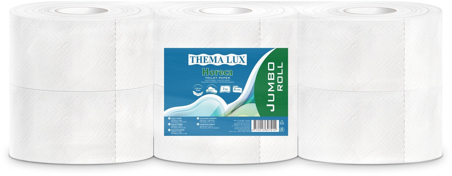 TOILET PAPER HORECA COMFORT 750SH 2PL 6R