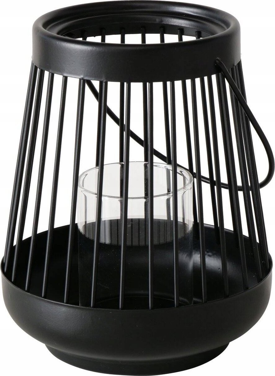 Boltze Lampion czarny HELLO, metalowy, 16 cm
