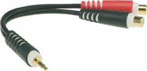 Kabel Klotz Jack 3.5mm - RCA (Cinch) x2 0.2m czarny