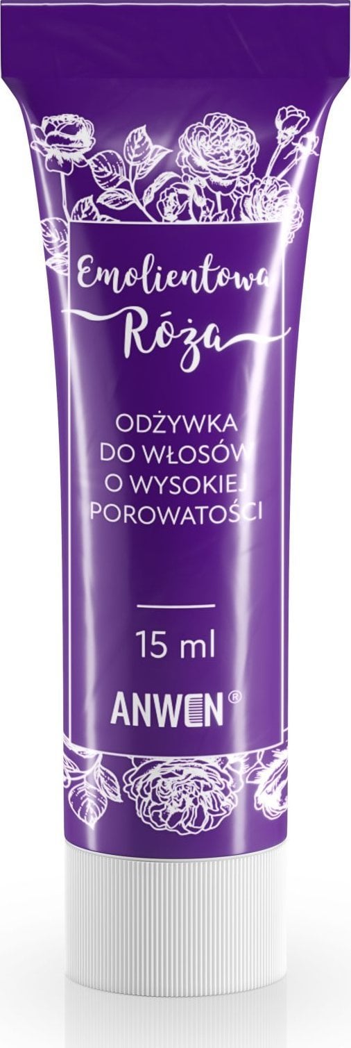 Anwen ANWEN_Odżywka do włosów o wysokiej porowatości Emolientowa Róża 15ml