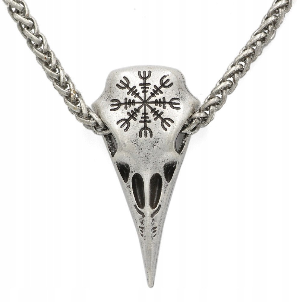 NASZYJNIK Czaszka KRUKA Symbol ODYNA Celtycki 127