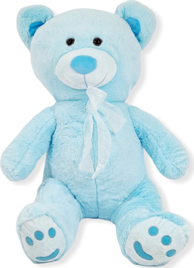 Blue Ride Miś pluszowy Duży Misiek na prezent chrzciny 70 cm Niebieski