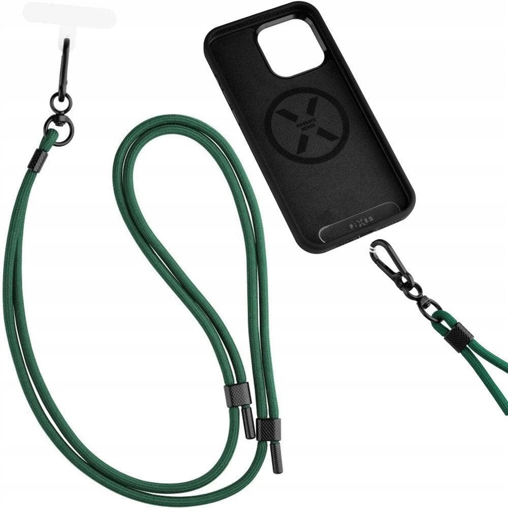FIXED Universal Lanyard for Mobile Phones - uniwersalna smycz do telefonu zielona - Gwarancja bezpieczeństwa. Proste raty. Bezpłatna wysyłka od 170 zł