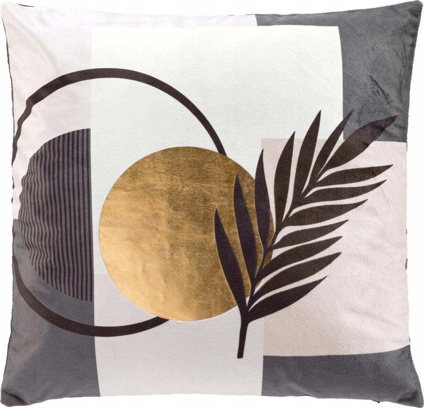 Douceur d`Interieur Poduszka z dekoracyjną poszewką, metaliczny wzór, 45 x 45 cm