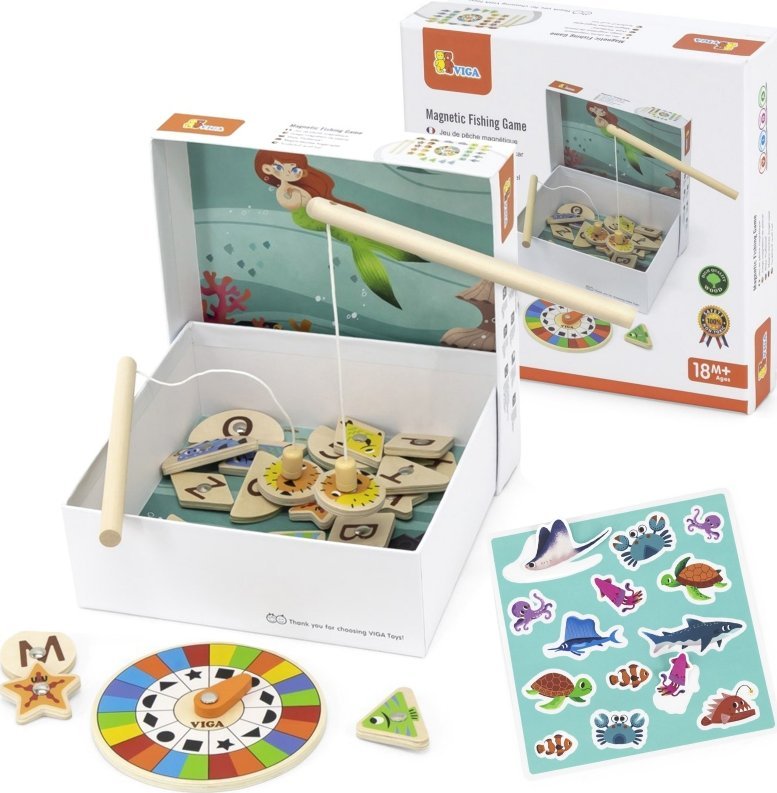 Viga Toys Gra Zestaw Magnetyczny Do Łowienia Rybek