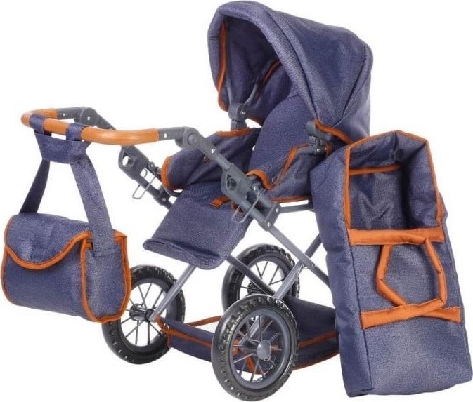 Wóżek dla lalek jeansowy