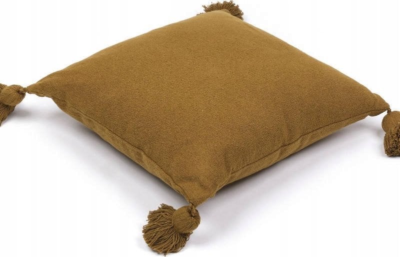 TODAY Poduszka z pomponami, bawełniana, 45 x 45 cm